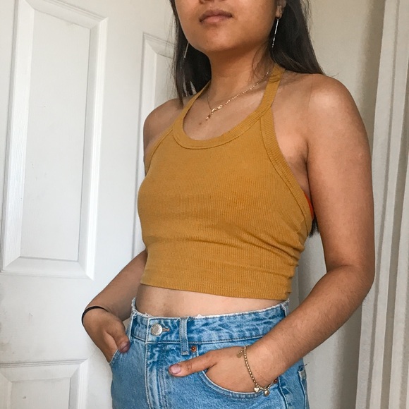 Mustard halter top - Picture 2 of 2